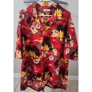 Pacific Legend Hawaiin Shirt 3xl Short Sleeve Sunset Pattern Button-up
